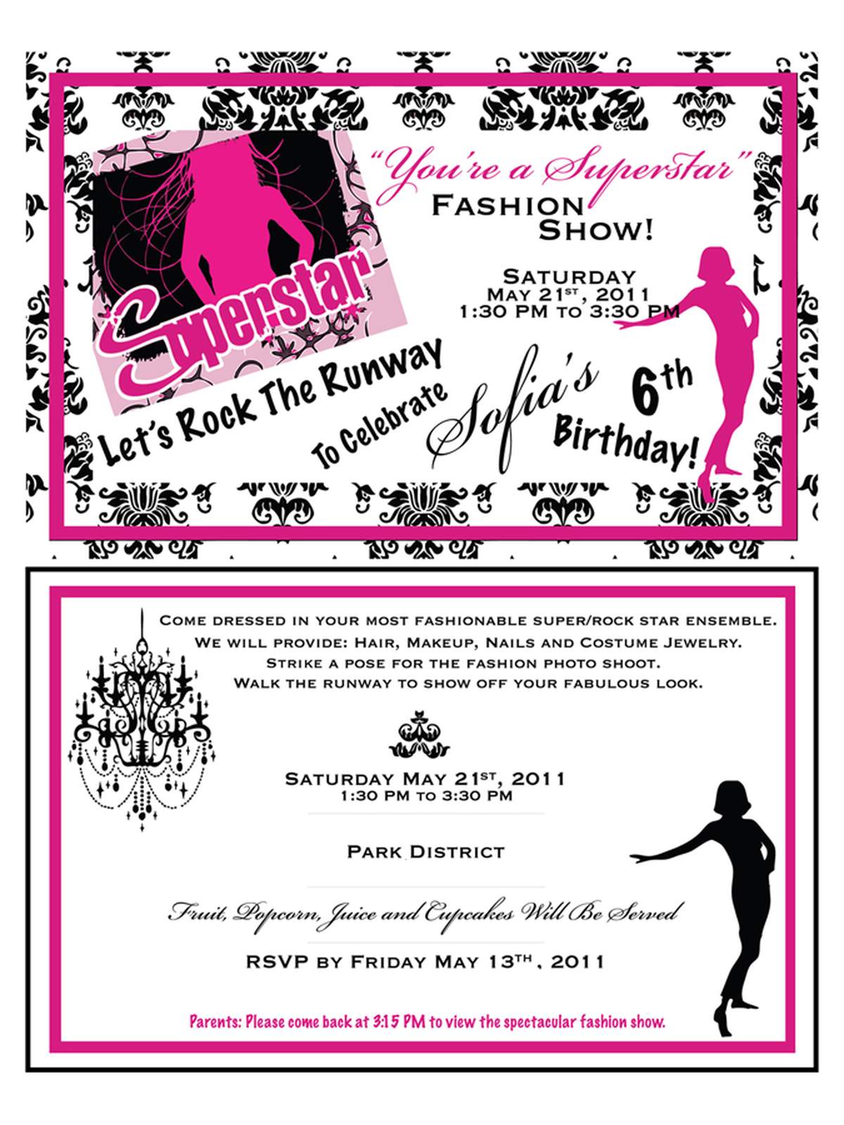 Sofia's 6th Birthday Party - Fashion Show - Rock Star