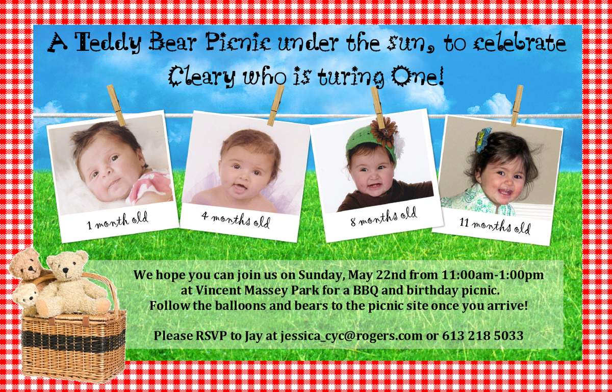 Cleary's 1st Birthday  - Teddy Bear Picnic