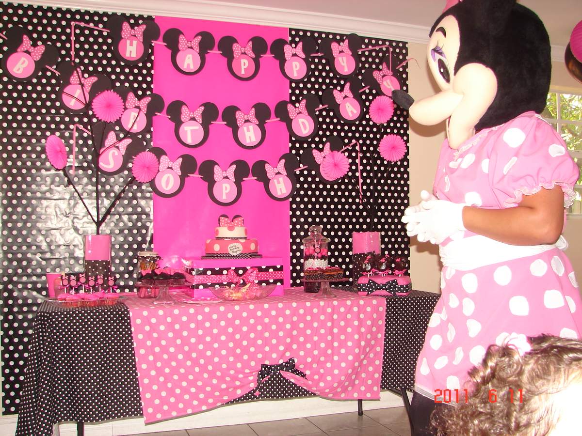 Sophia's 4th Birthday - Minnie Mouse Polka dots