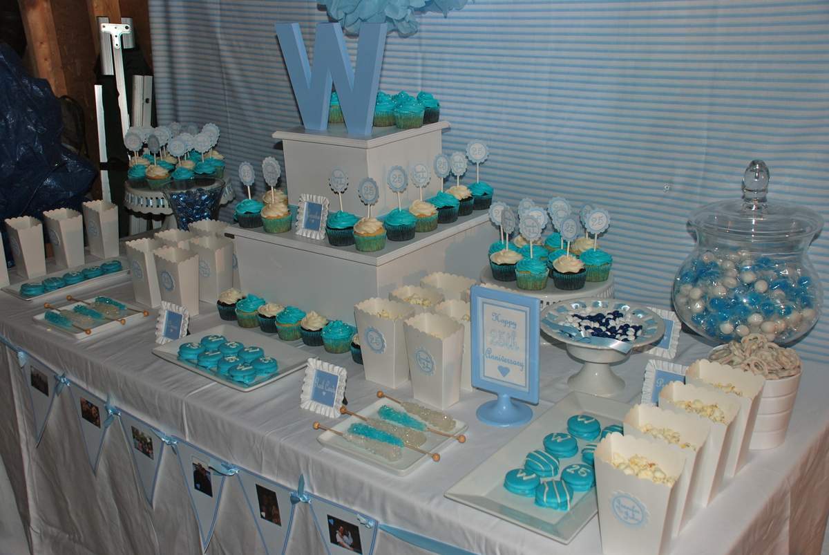 25th Anniversary Party - Blue & White