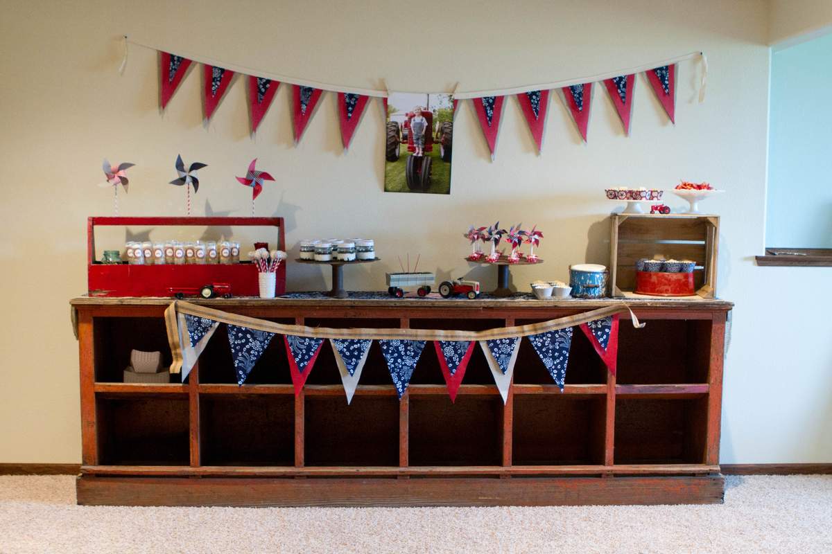 Vintage Tractor Inspired Birthday Party - vintage tractors, americana