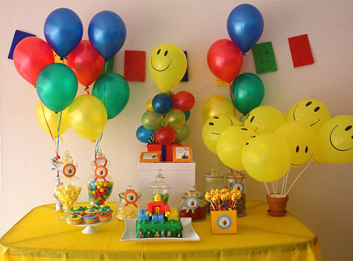 Lego Party - Lego   Red, Green And Yellow