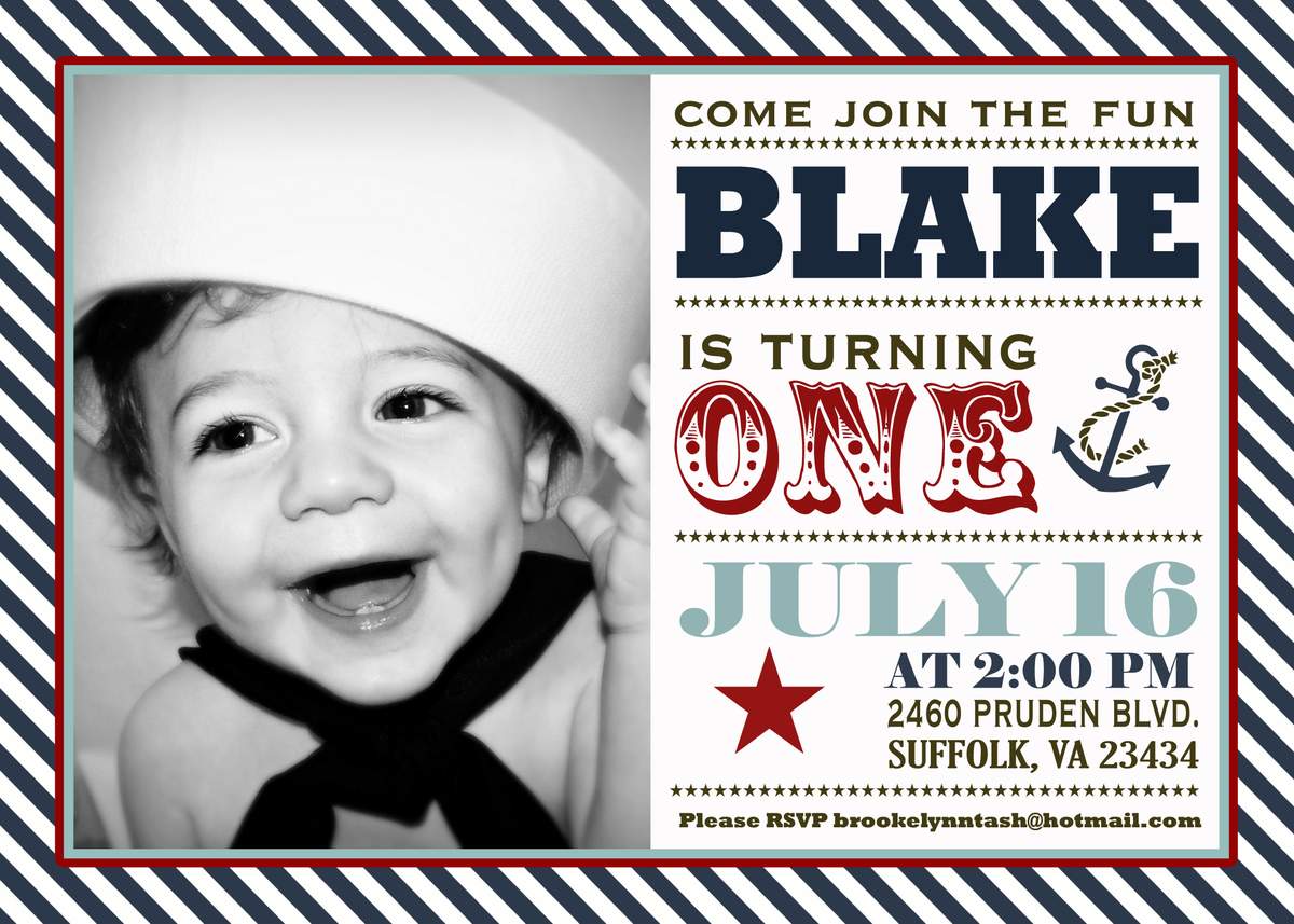 Blake's First Birthday! - Nautical