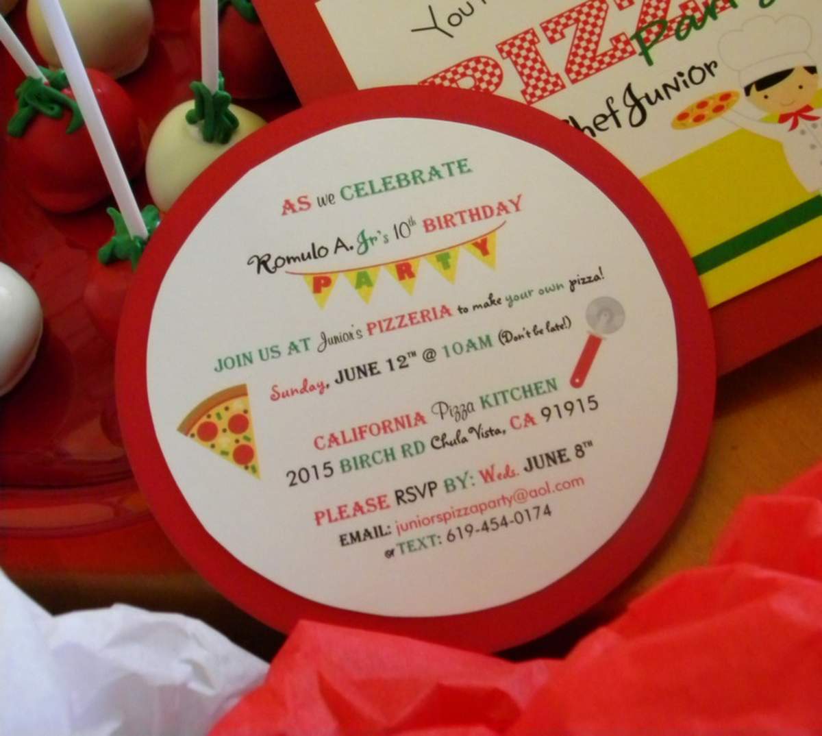 Pizza Birthday Party Ideas Photo 16 of 18 Catch My Party