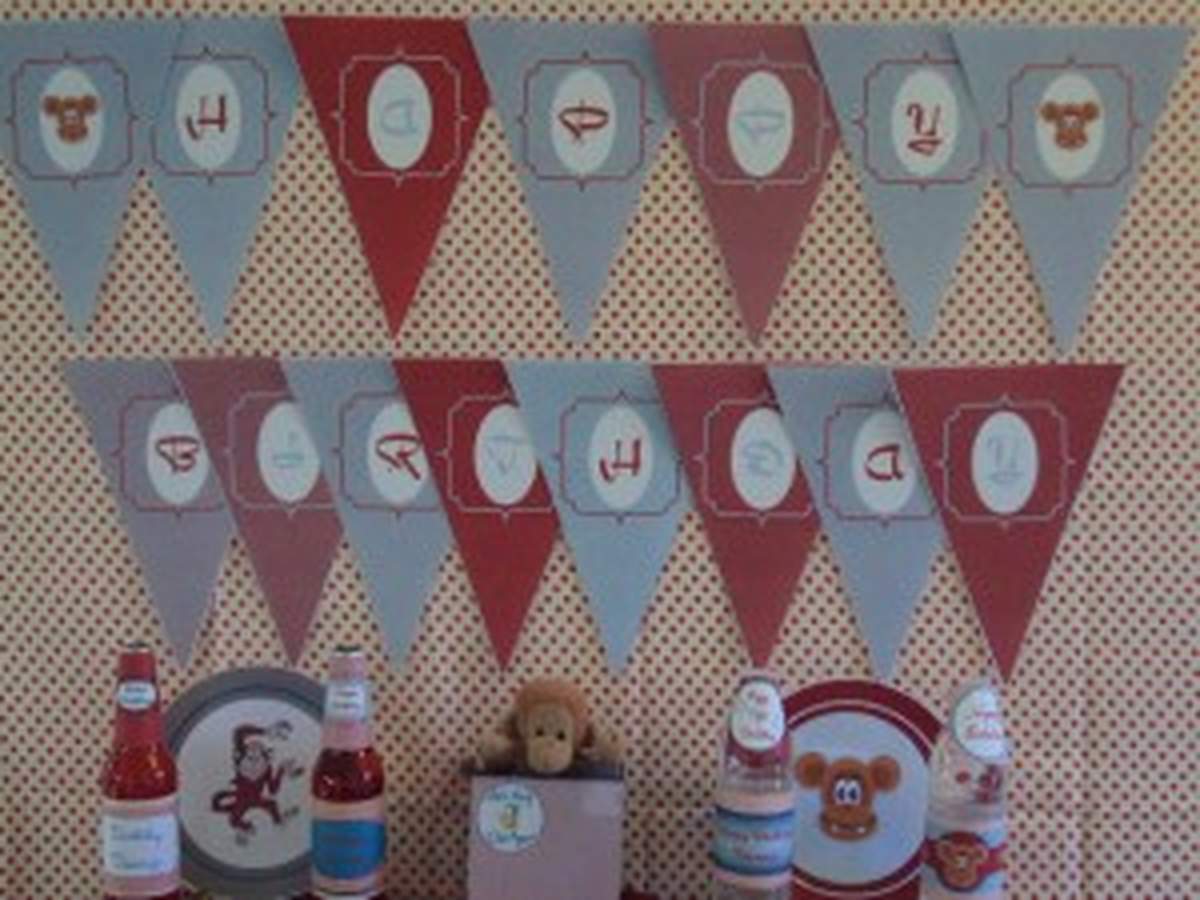 Retro Monkey Birthday - Monkey