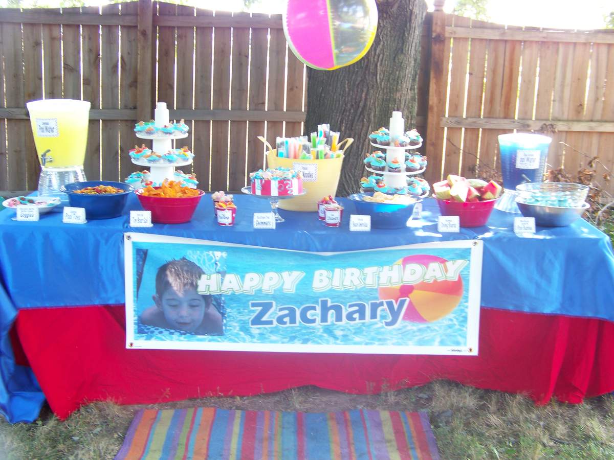 Birthday Pool Water Birthday Party Ideas Photo 1 Of 16 Catch My Party