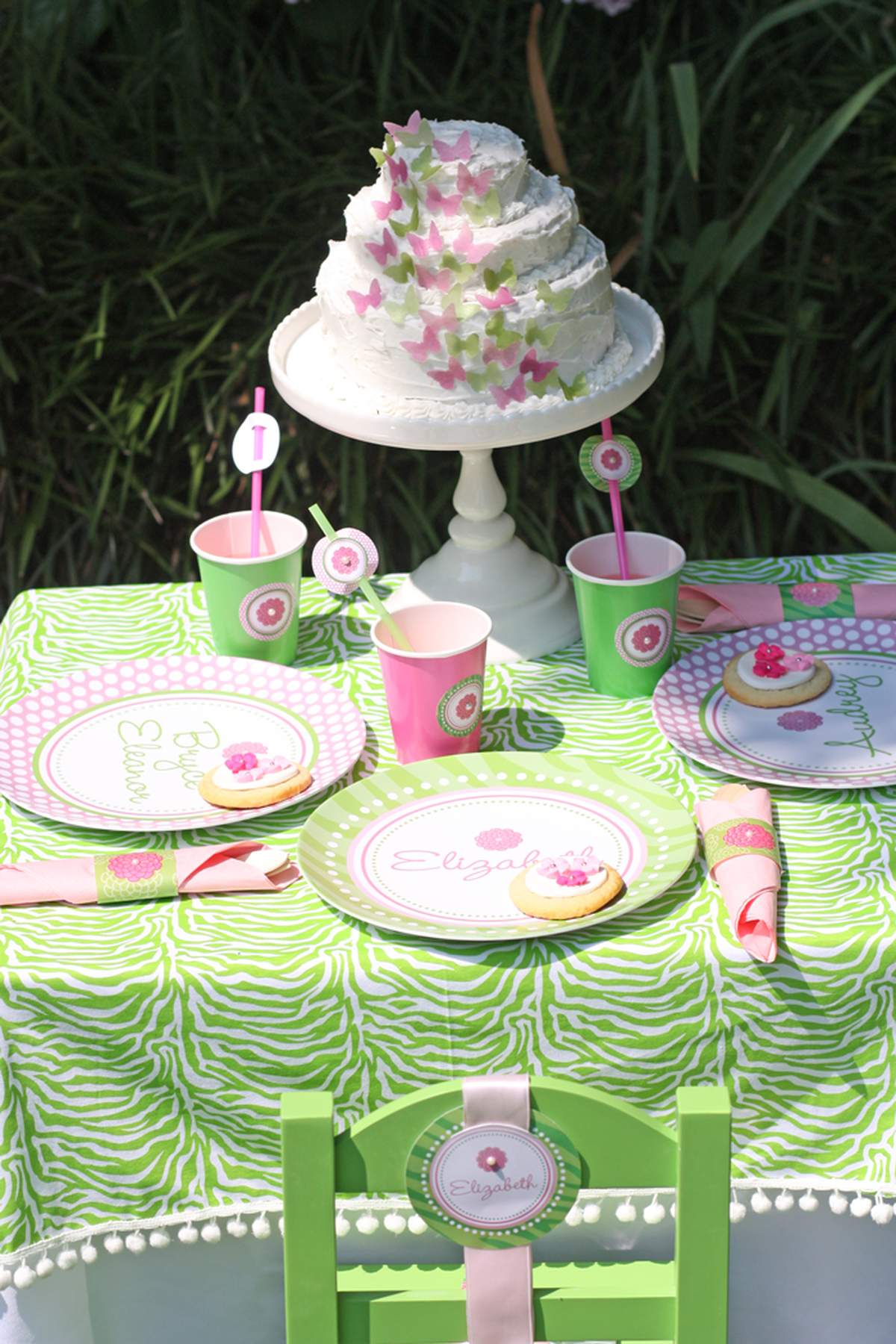 Pink and Green Garden Party Tea Party Party Ideas Photo 13 of 31