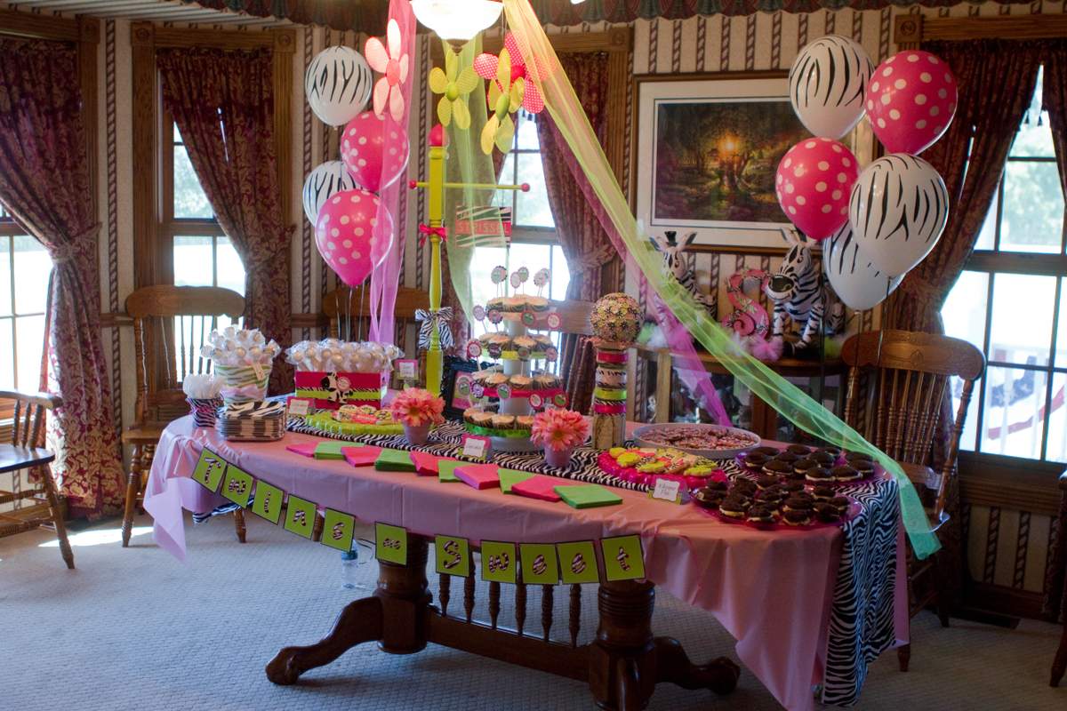 A Wild Twin Girls Baby Shower - Zebra Party