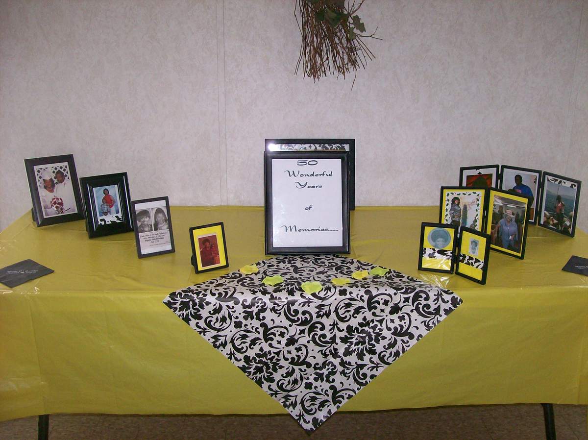 50TH BIRTHDAY PARTY - YELLOW, BLACK N WHITE PAISLEY