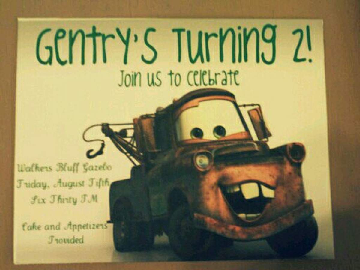 Gentry's Mater Birthday - Disney Cars/Mater