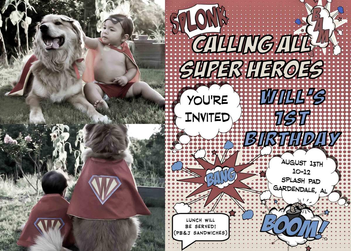Will's 1st Birthday! - Superhero