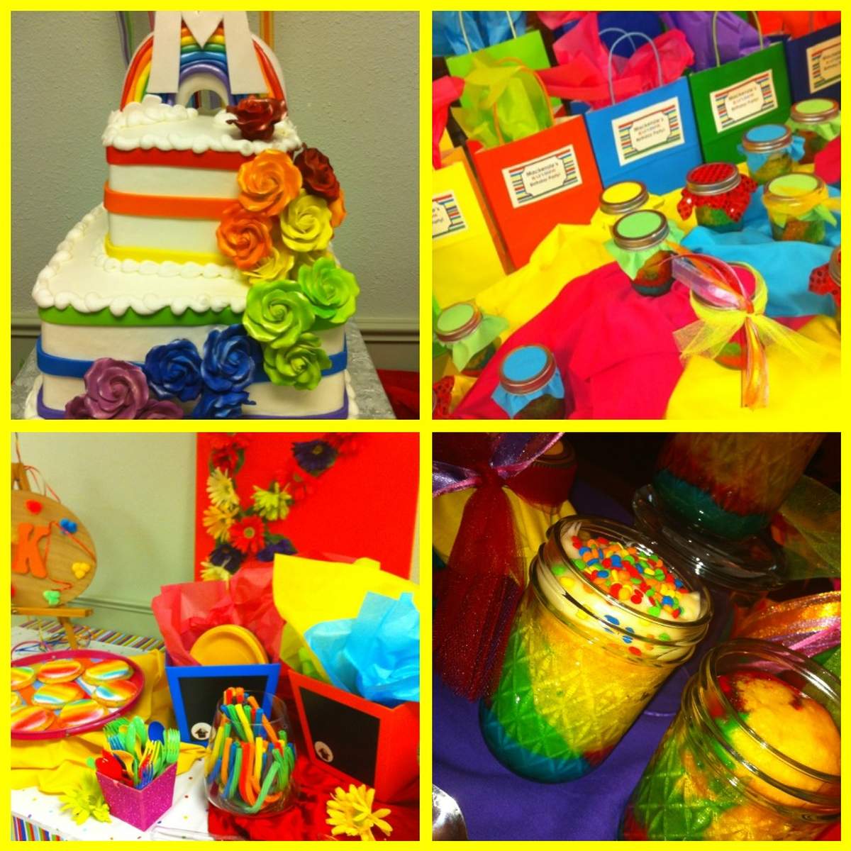 Rainbow Inspired Arts & Crafts Party - Rainbow