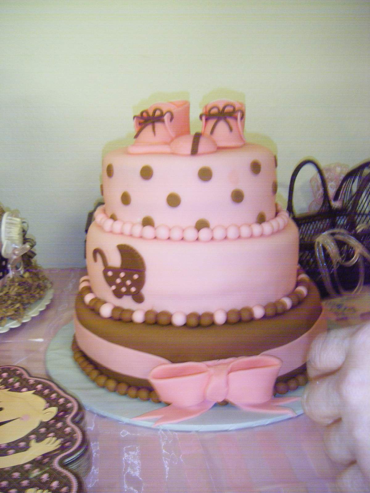 Giselle's Baby Shower - Pink and brown themed shower for a baby girl