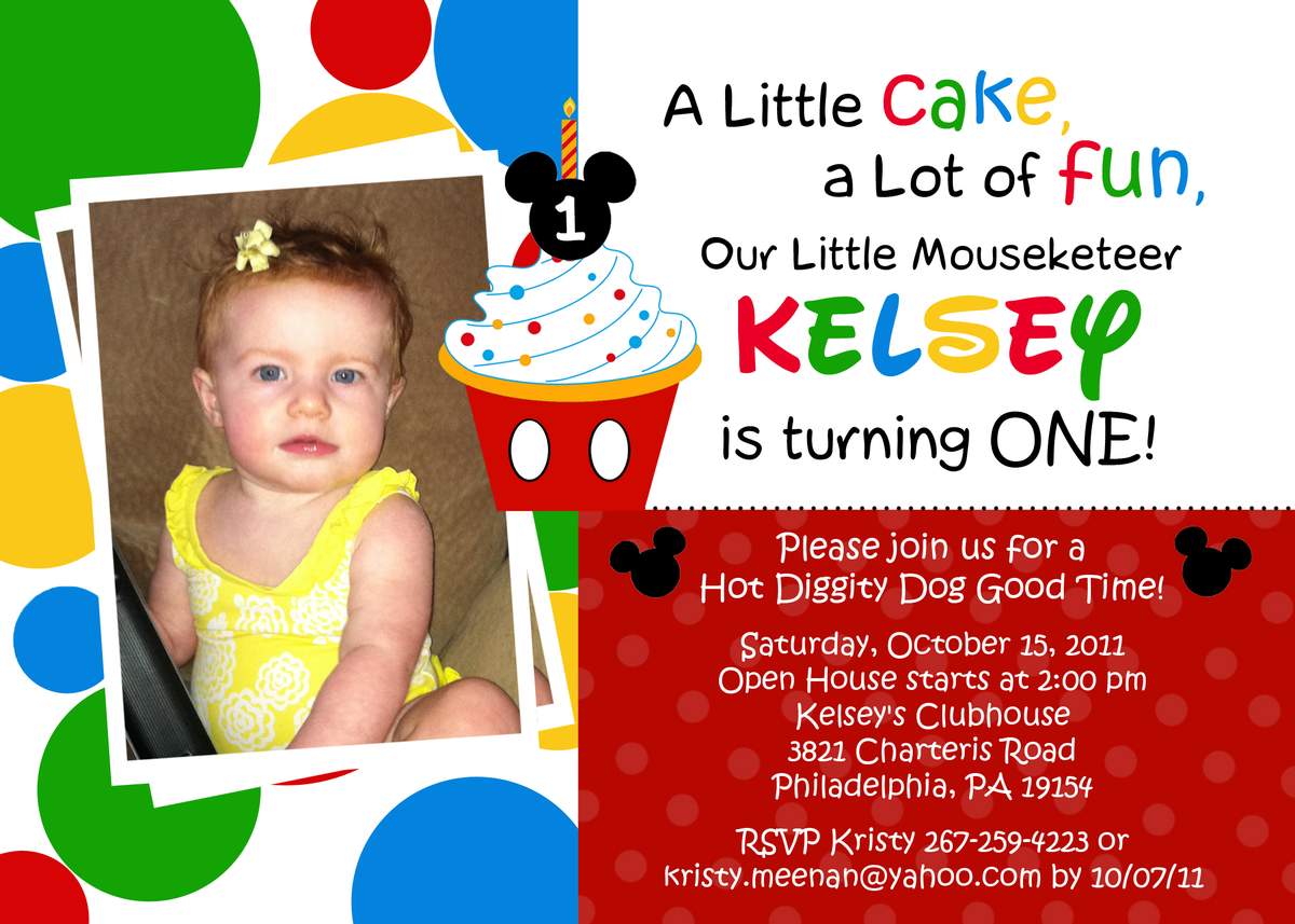 Kelsey Lynn's 1st Birthday - Mickey Mouse Clubhouse or Minnie Mouse