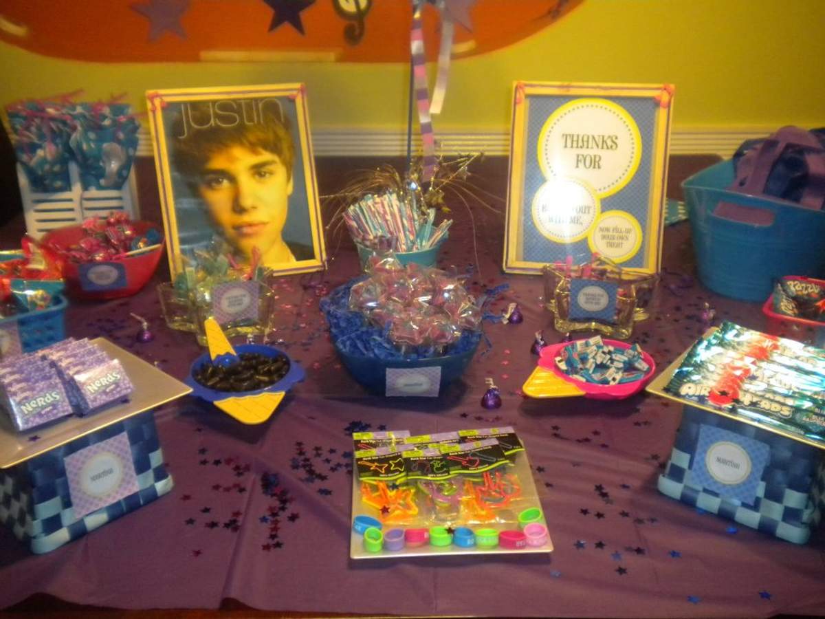 Martina's Rock Star party - Blue & Purple Justin Bieber