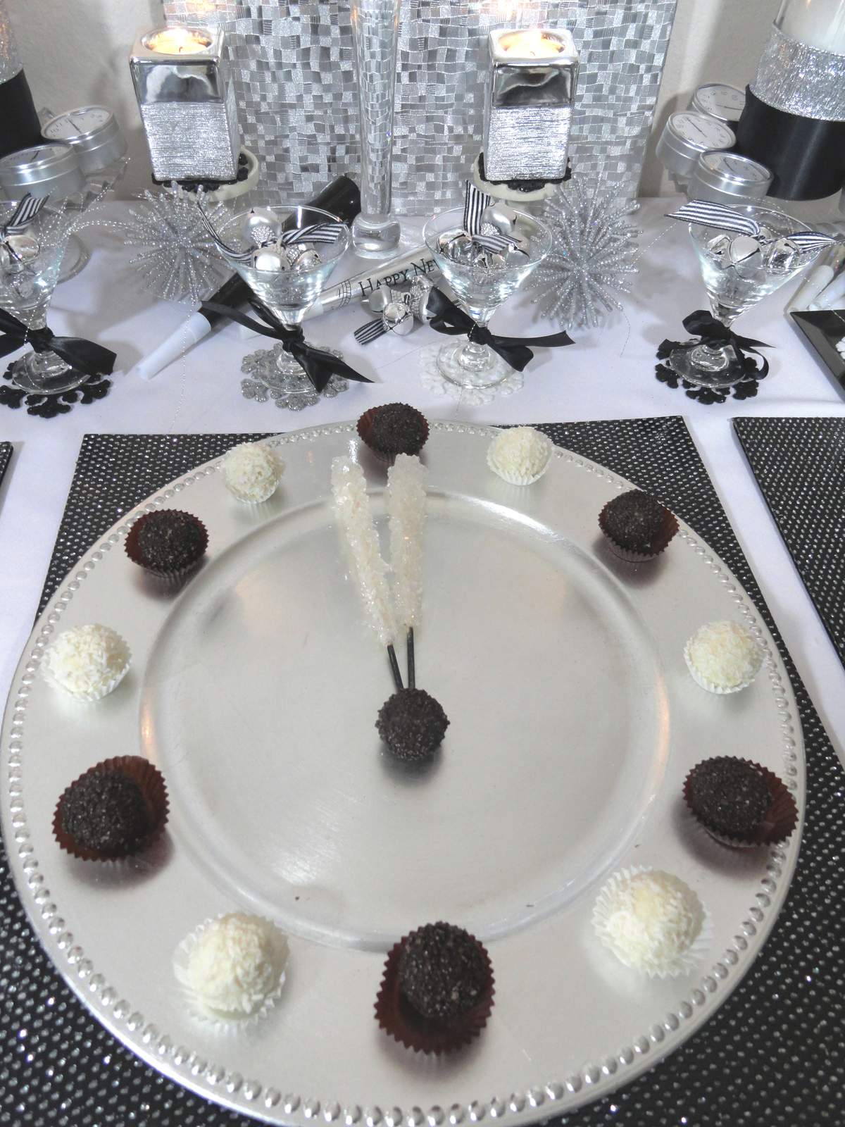 black white and silver New Year's Party Ideas Photo 3 of 27 Catch