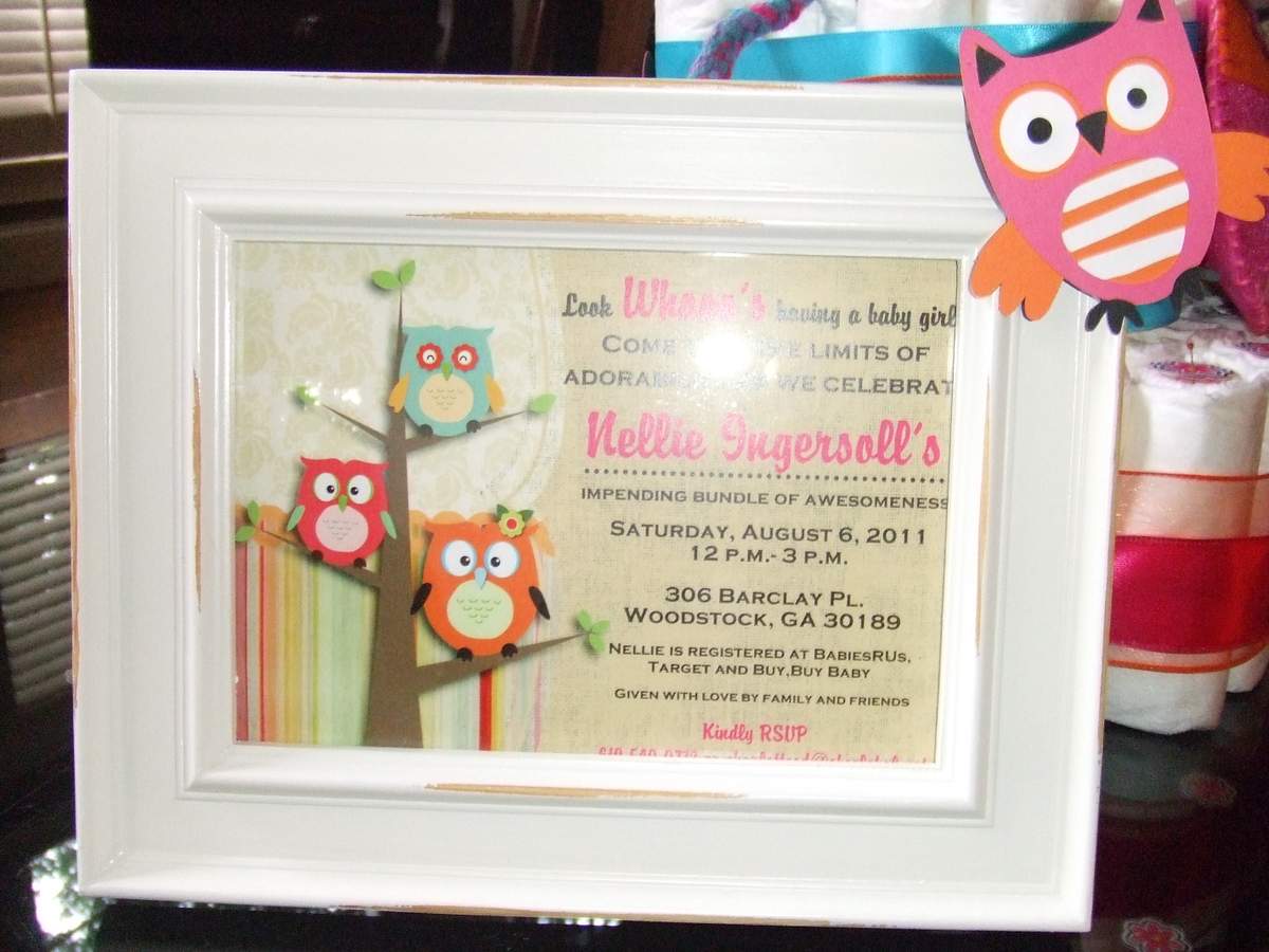 Nell's "Feather the Nest"  Baby Shower - Whimsical Owls