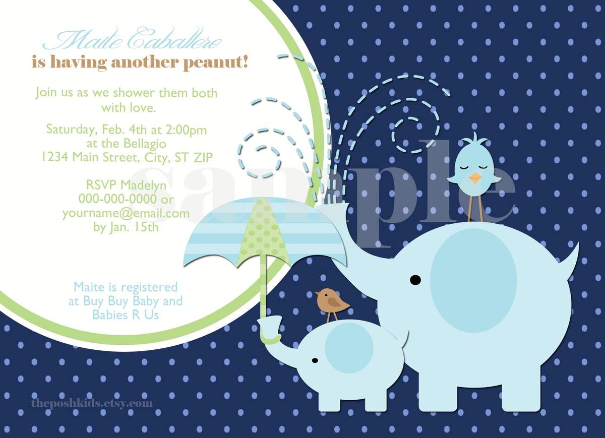 Mod Elephant Baby Shower - None