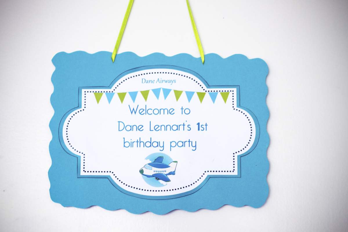 D's 1st Birthday Party - Airplane 1st Birthday
