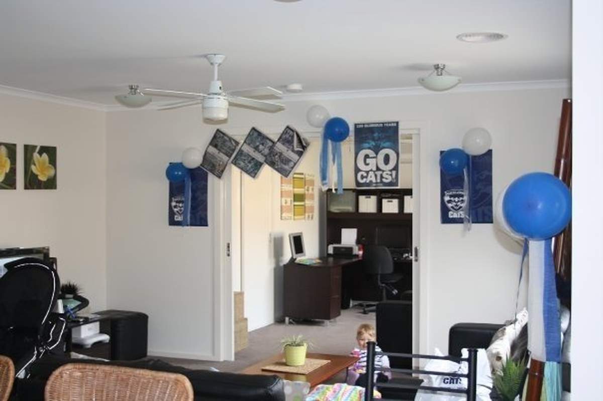 AFL Football Theme Geelong Cats Birthday Party Ideas Photo 2 of 7