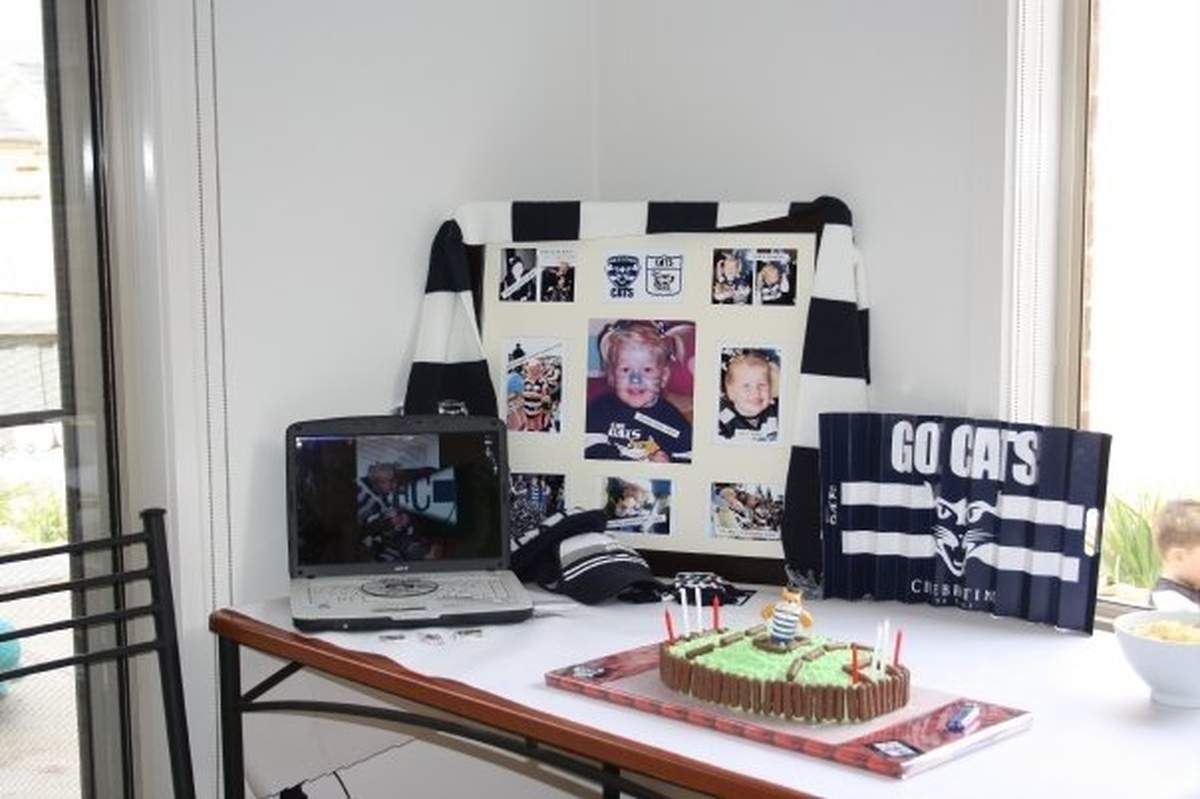 AFL Football Theme Geelong Cats Birthday Party Ideas Photo 2 of 7 Catch My Party