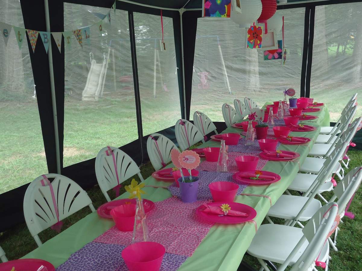 Flower Power Birthday Party Ideas Photo 12 of 16 Catch My Party