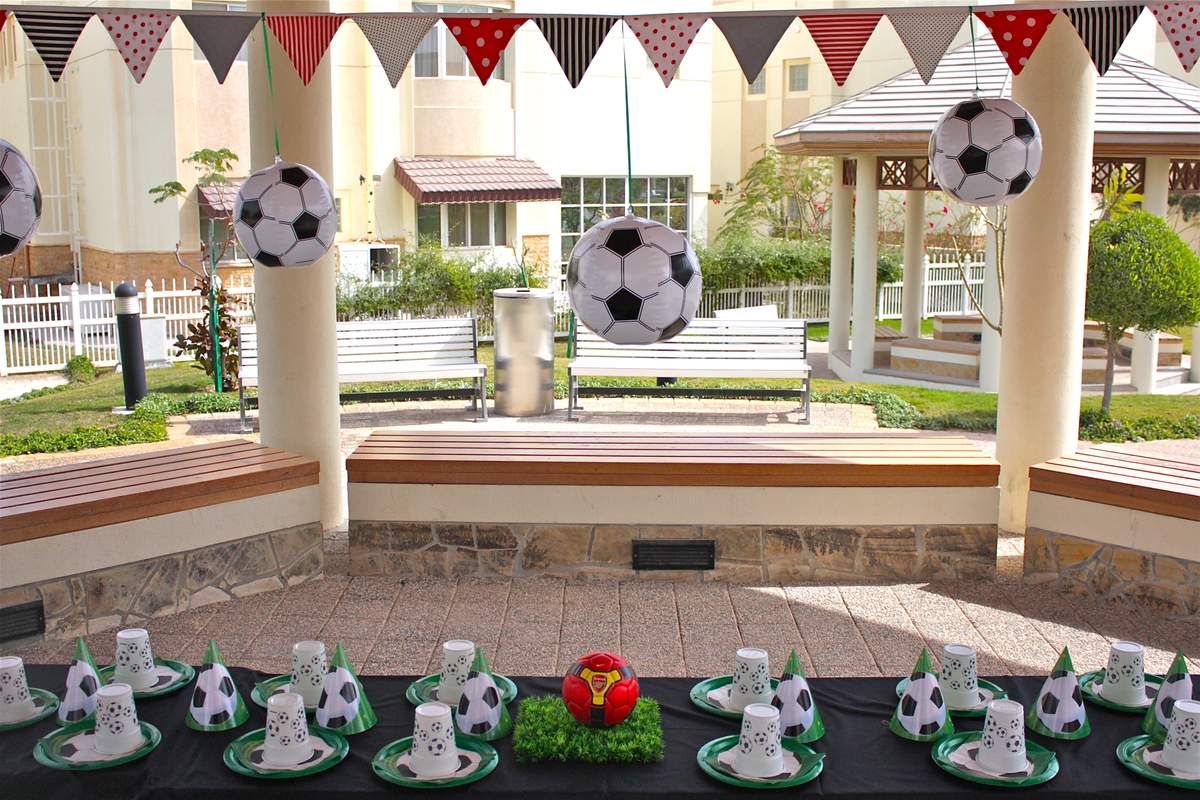 Soccer Party - Soccer   Green, Black & White