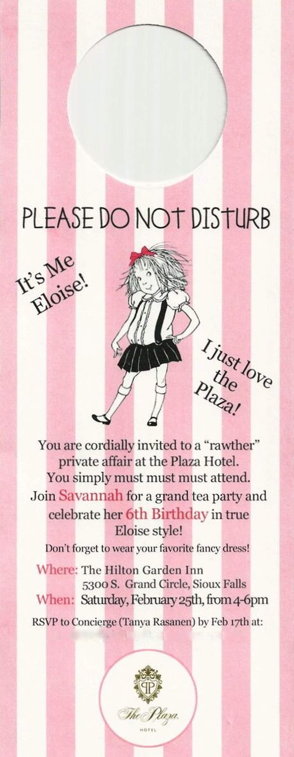 Savannah's Eloise at the Plaza 6th Birthday Party - Eloise at the Plaza
