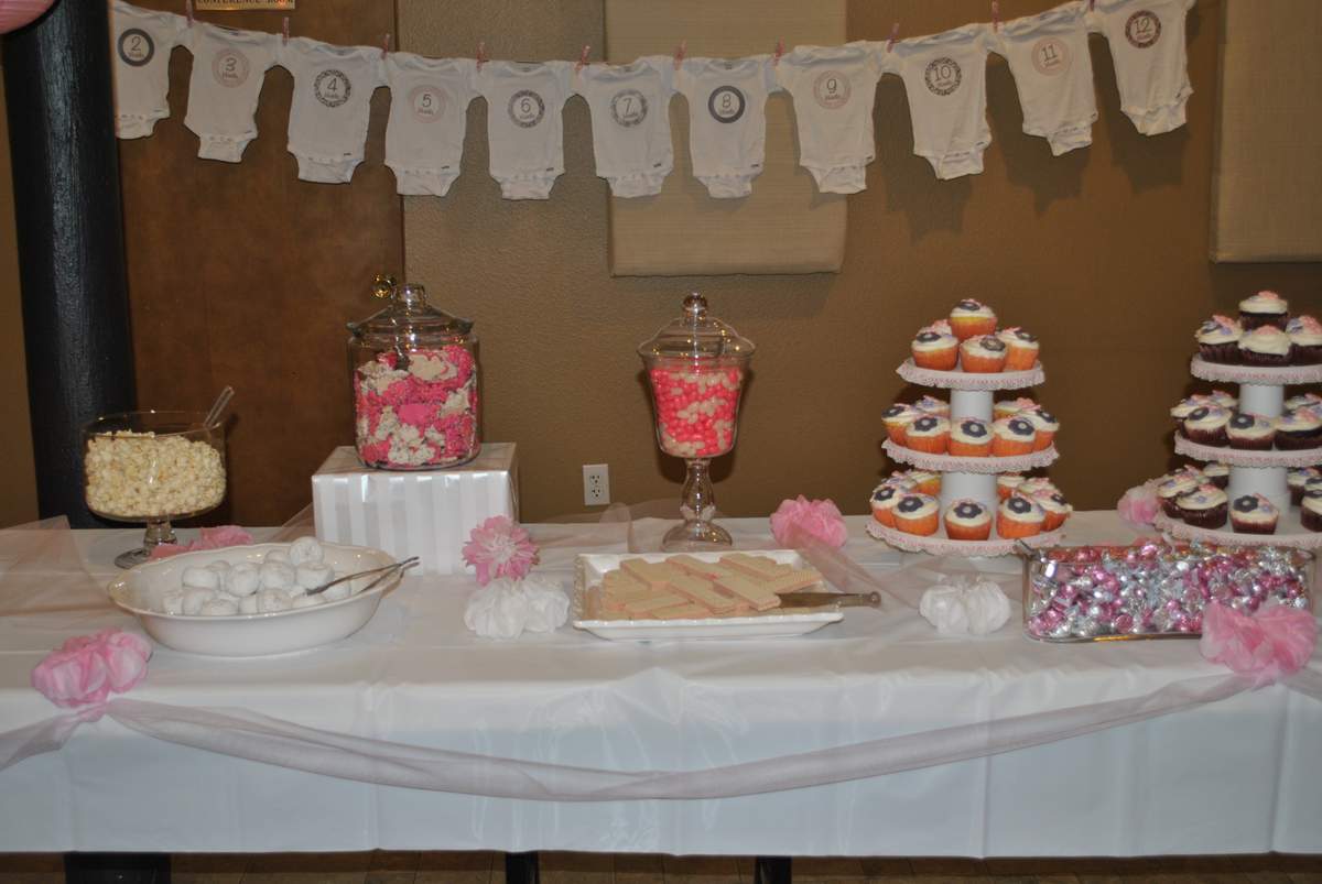 Pink and Gray Baby Shower Party Ideas Photo 6 of 29 Catch My Party