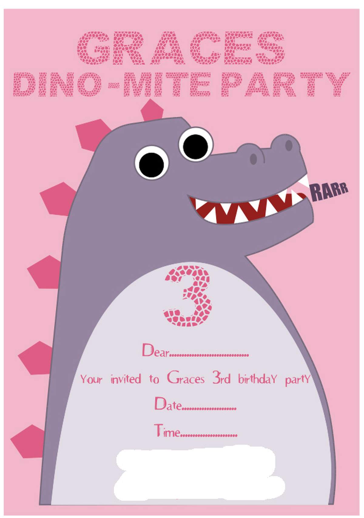 Girls Dinosaur Party - Dinosaurs