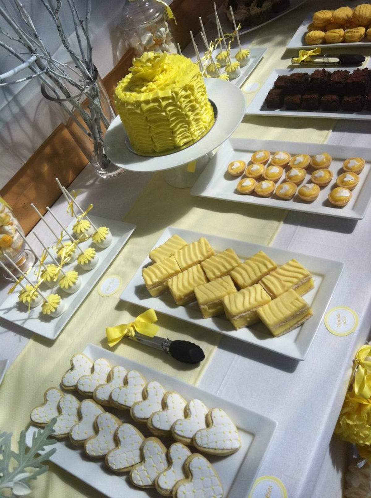 Yellow & White Tea Party Party Ideas Photo 12 of 14 Catch My Party