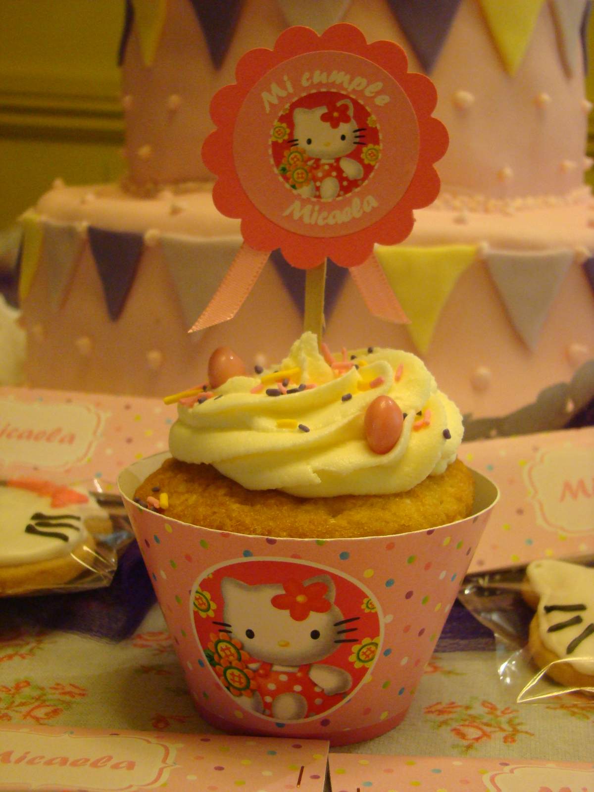 1st Birthday - Hello Kitty, pink