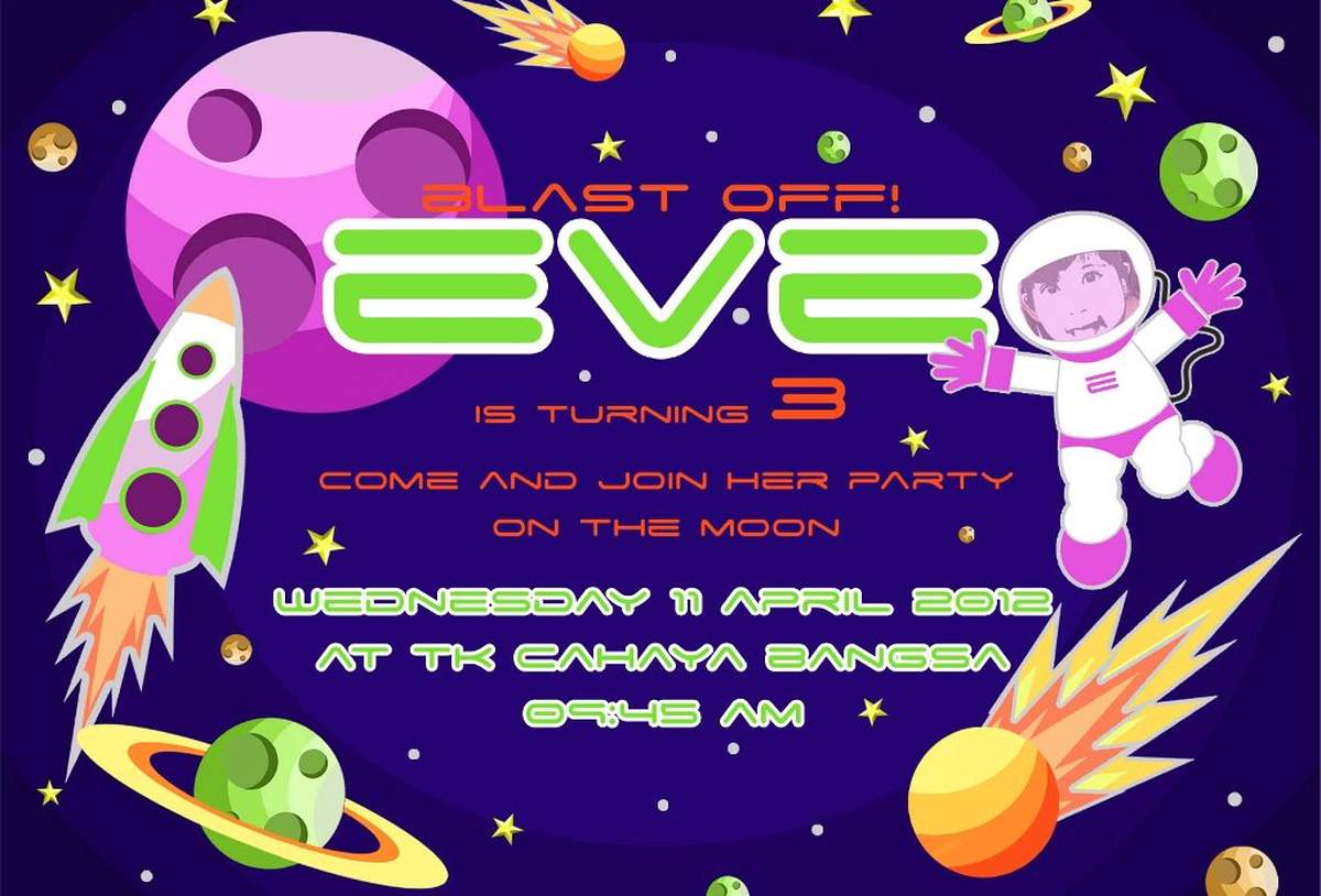 Eve 3rd Space Birthday Party - space party