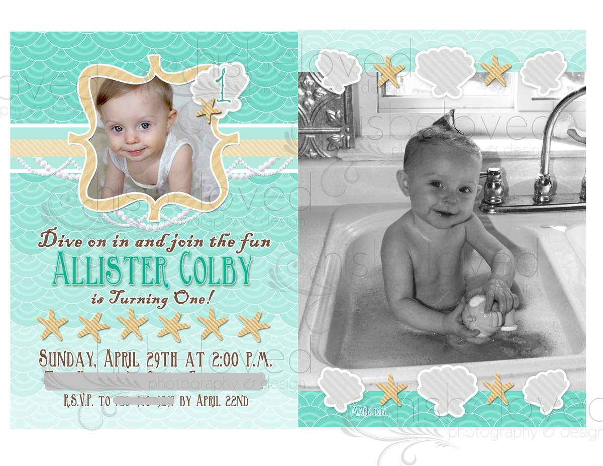 Allister's First Birthday - Mermaid, Ocean
