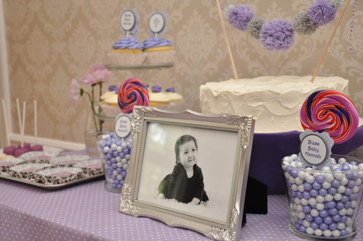 Our Lovely Hannah's Christening - Lavender and Gray