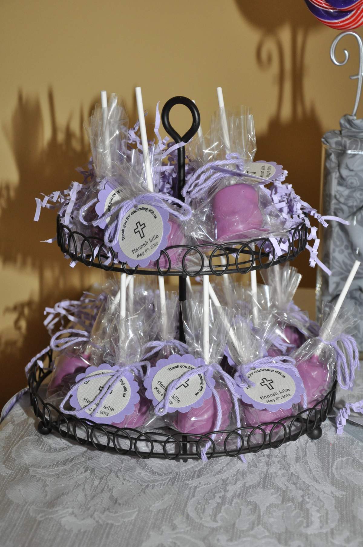 Lavender and Gray Baptism Party Ideas Photo 7 of 61 Catch My Party