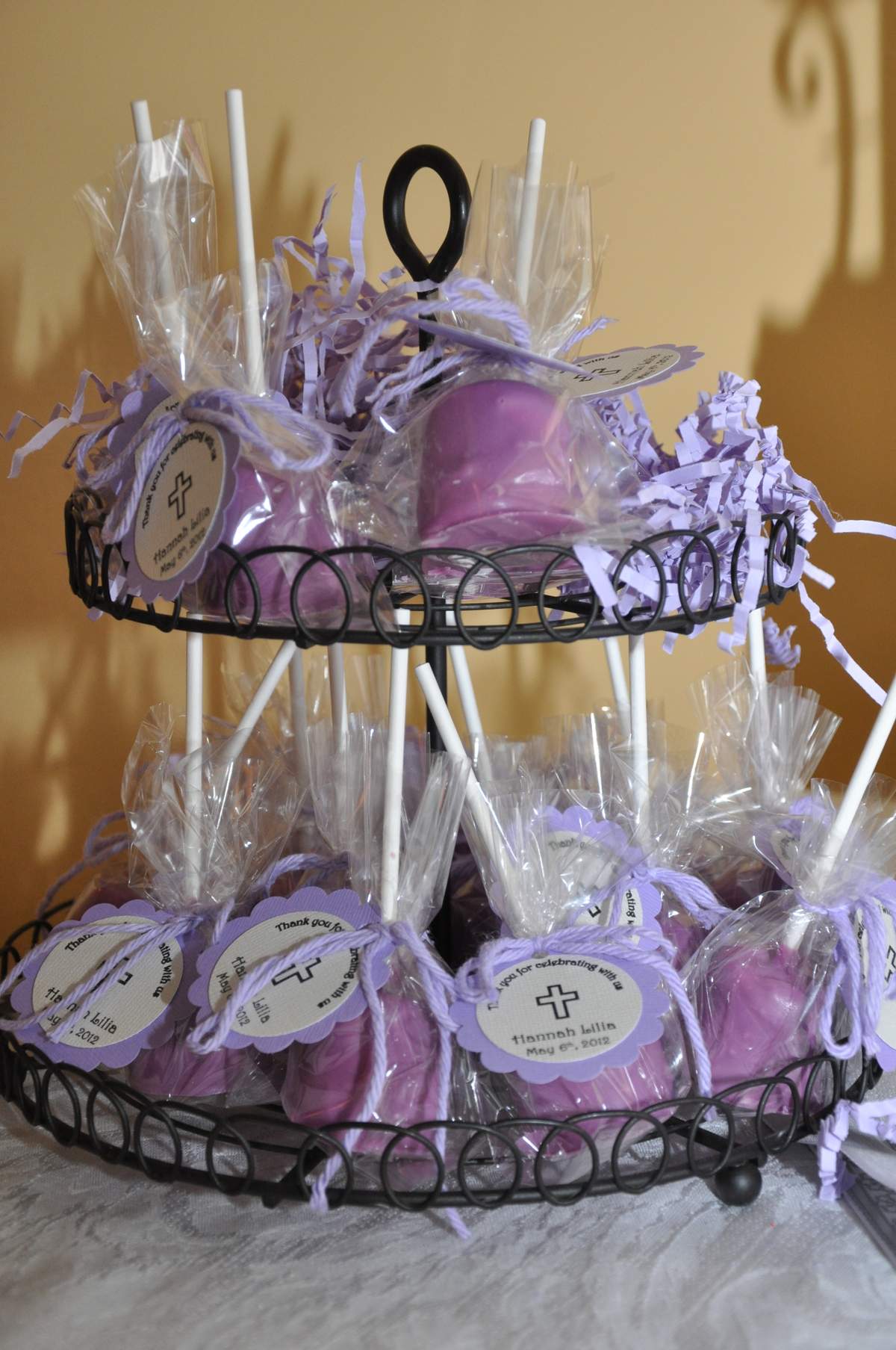 Lavender and Gray Baptism Party Ideas Photo 7 of 61 Catch My Party
