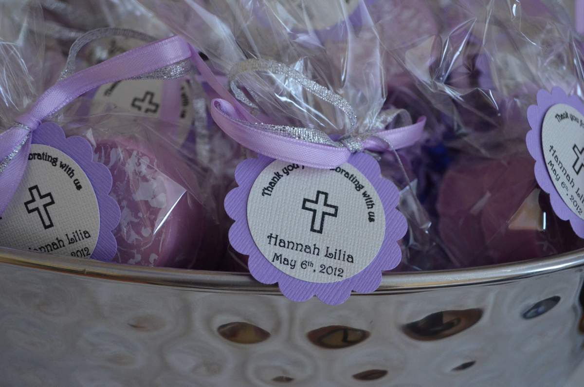 Lavender and Gray Baptism Party Ideas Photo 7 of 61 Catch My Party