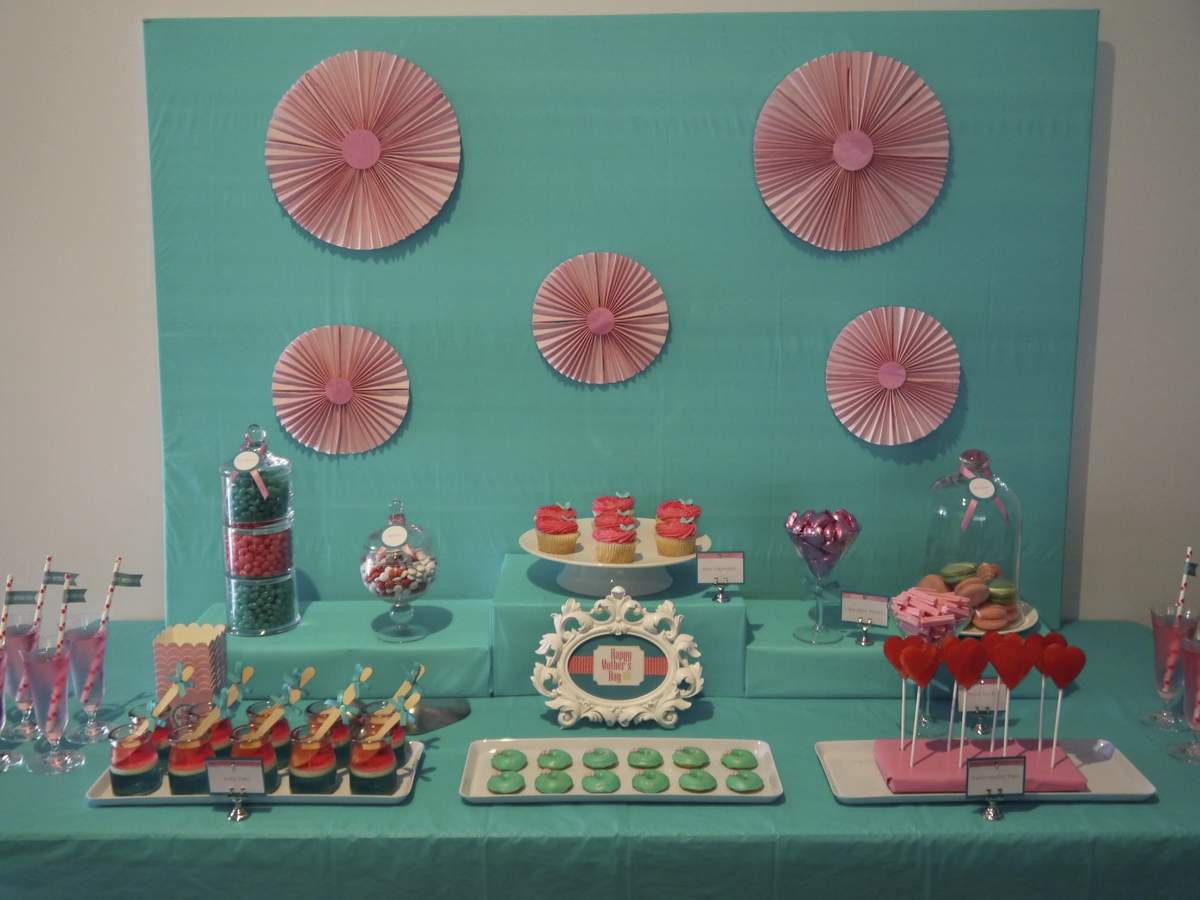 Mother's Day Morning Tea - Pink, white and aqua
