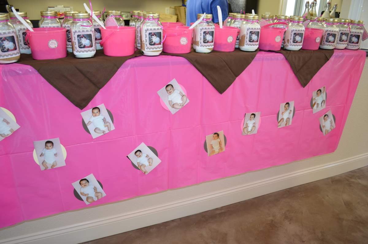 Natalia's 1st Birthday - Pink & Brown Milk and Cookies