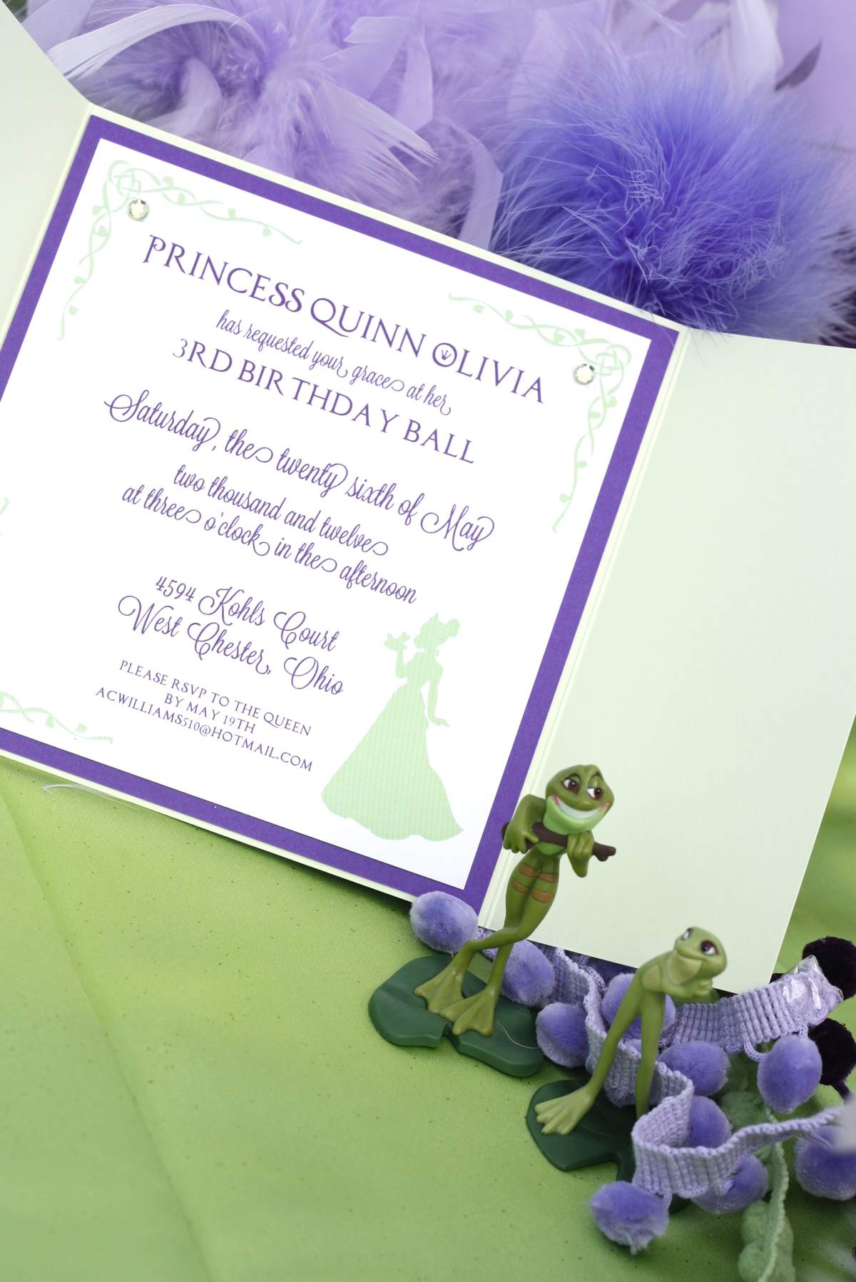 Quinn's Princess Tiana Party - PRINCESS AND THE FROG