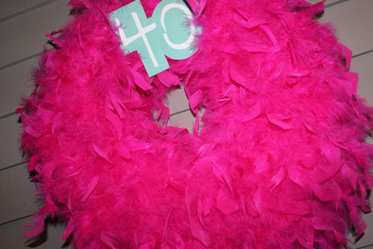 40 is Fab! - Flamingos, Feathers, Fabulous