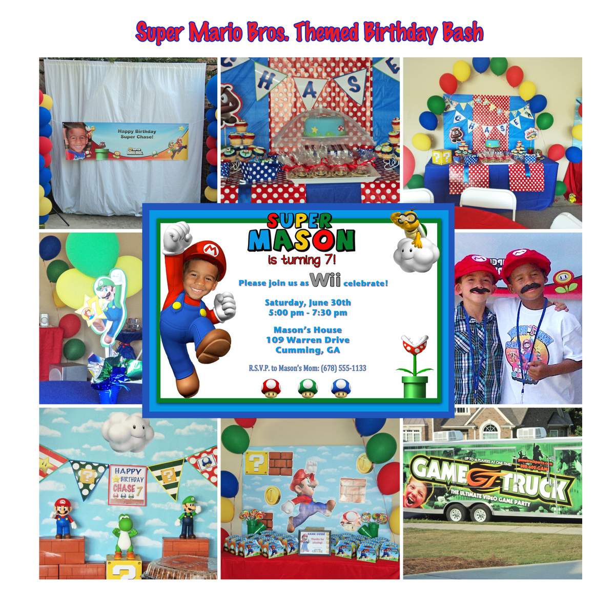 Super Mario Bros Super 7th Birthday Bash - Super Mario Brothers