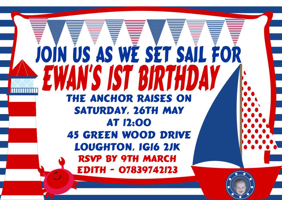 Ewan's 1st Birthday Party - Nautical