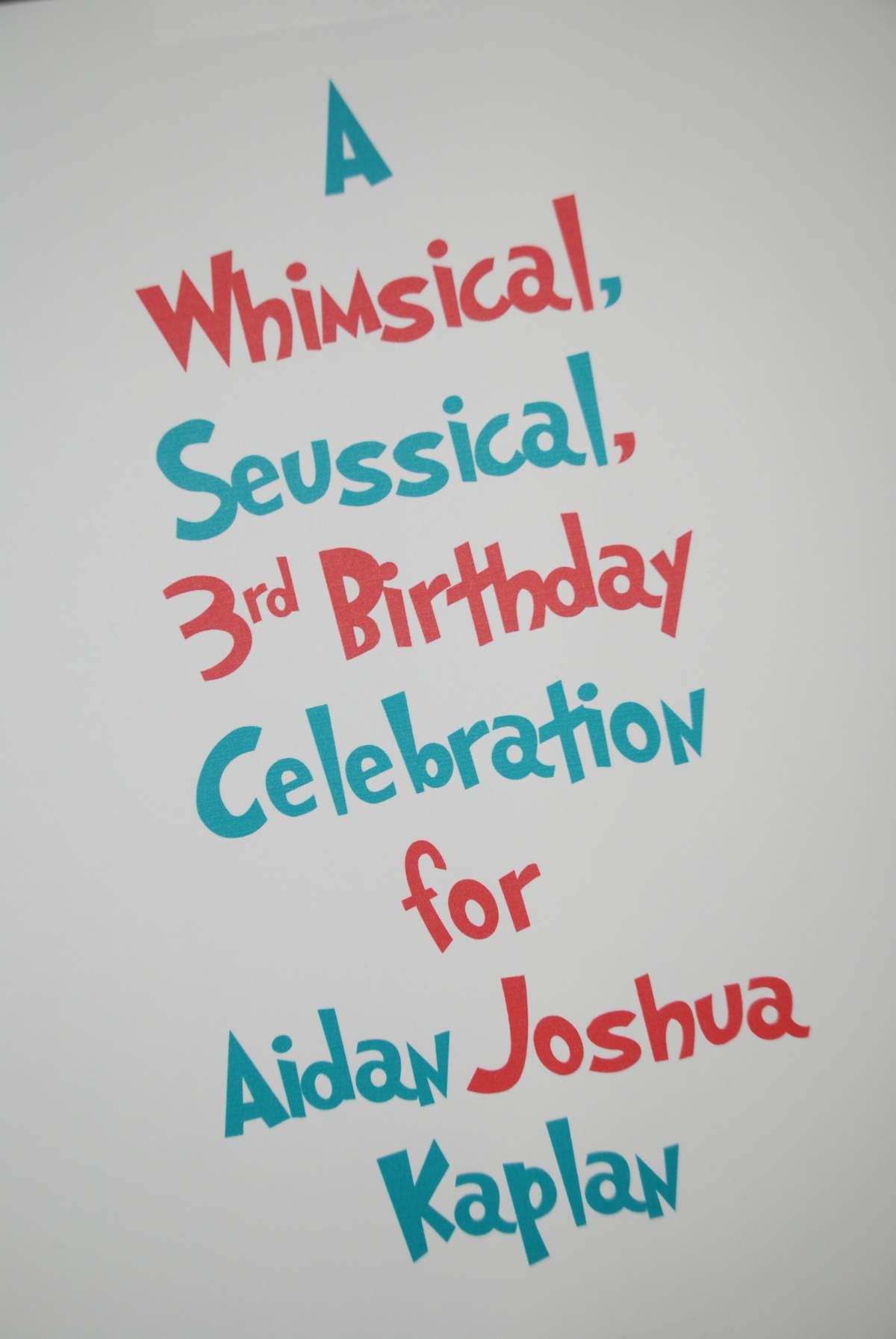 A Whimsical, Seussical 3rd Birthday Celebration! - Dr Seuss' Cat in the Hat