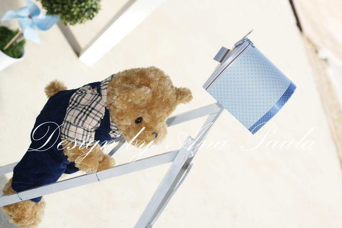Aviator teddy bear - brown and blue teddy teddy bears