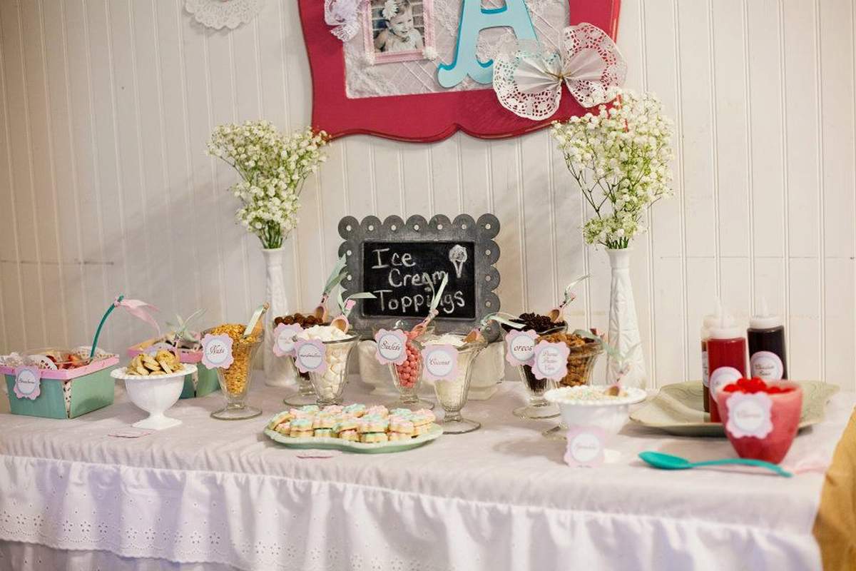 Vintage Ice Cream Shop Birthday Party Ideas Photo 48 of 94 Catch My