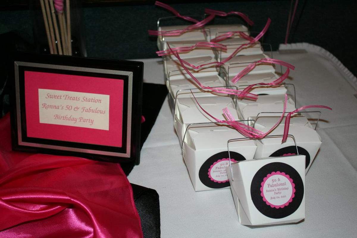 50 & Fabulous - pink & black birthday 