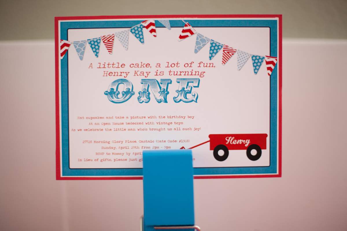 Henry's 1st Birthday - Vintage Toys