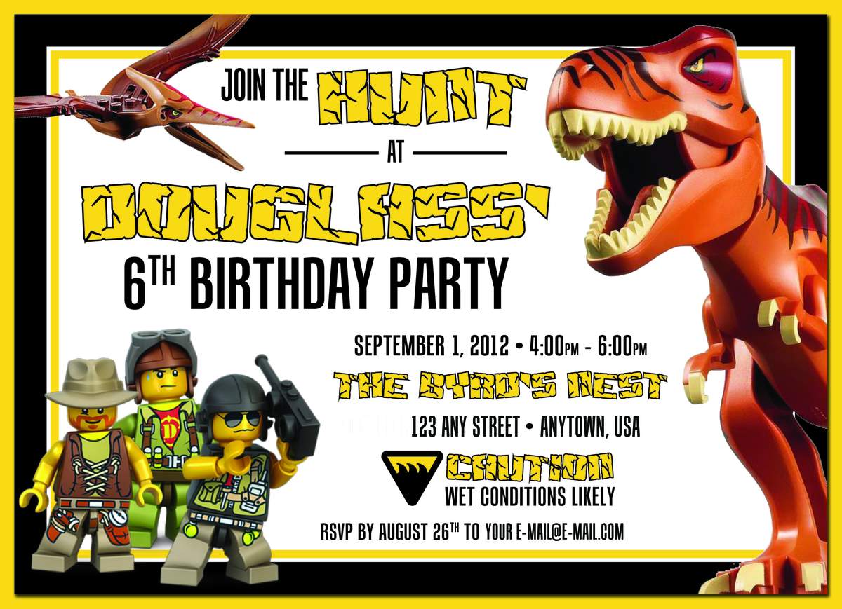 lego dinosaur birthday party